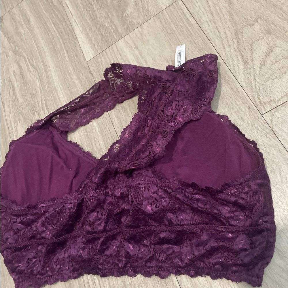 Zenana Outfitters Lace Bralette - Deep Purple - Picture 3 of 3